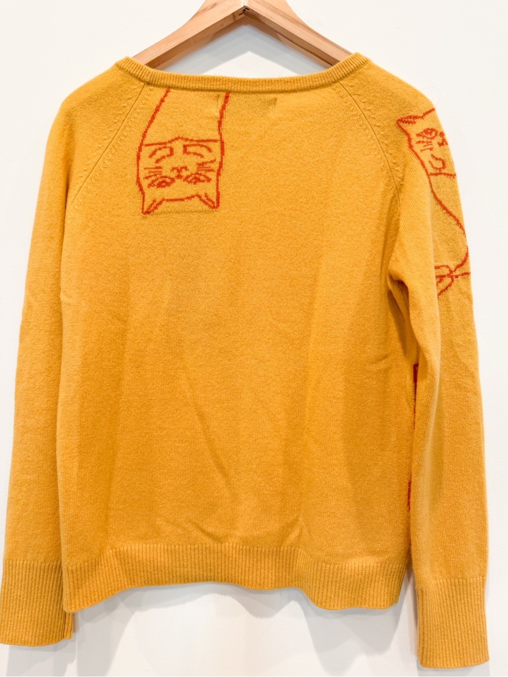 NWOT✨ Catnip + Seaweed Nipsea 100% Cashmere Cat Mermaid Sweater Marigold XS - Picture 8 of 11